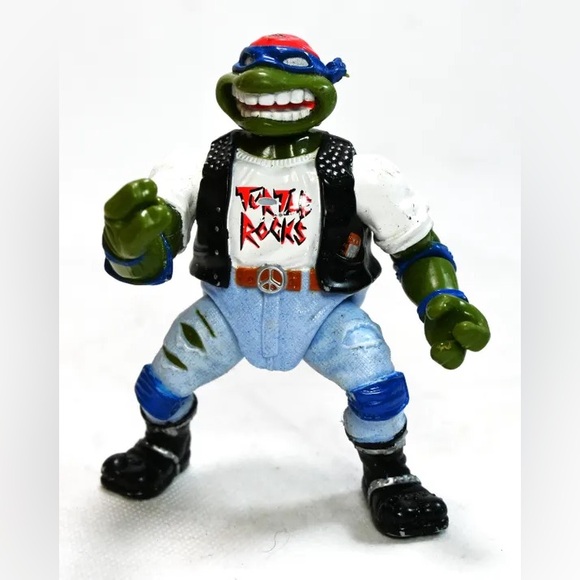 1991 Teenage Mutant Ninja Turtles Classic Rocker Leo Action Figure - Picture 1 of 9